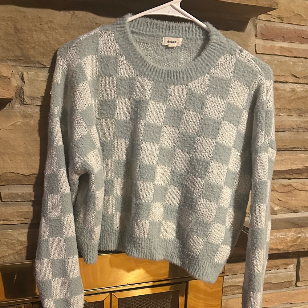 Debut Soft Blue Knit Sweater